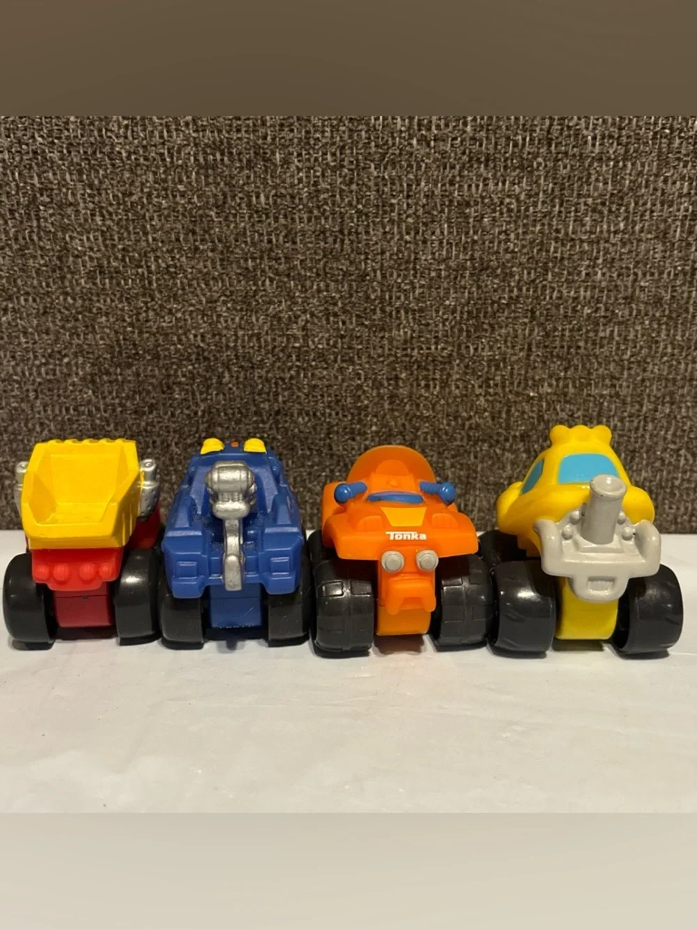 Tonka Chuck & Friends Play Trucks Lot Of 4 Vinyl Dump Truck Toe Truck Toys